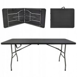 Sulankstomas stalas 180cm juodas