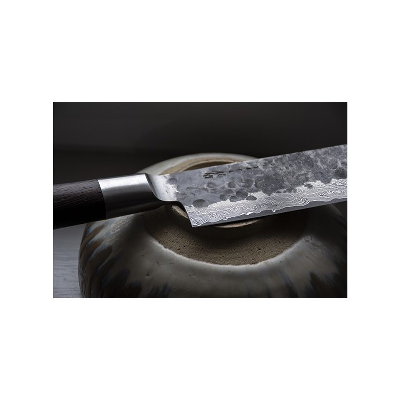 Damasko plieno Japoniškas peilis Satake Kuro Nakiri 18 cm