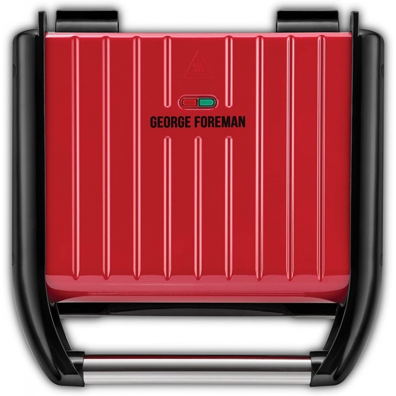 Elektrinis grilis George Foreman Steel Grill Entertaining - Raudonas